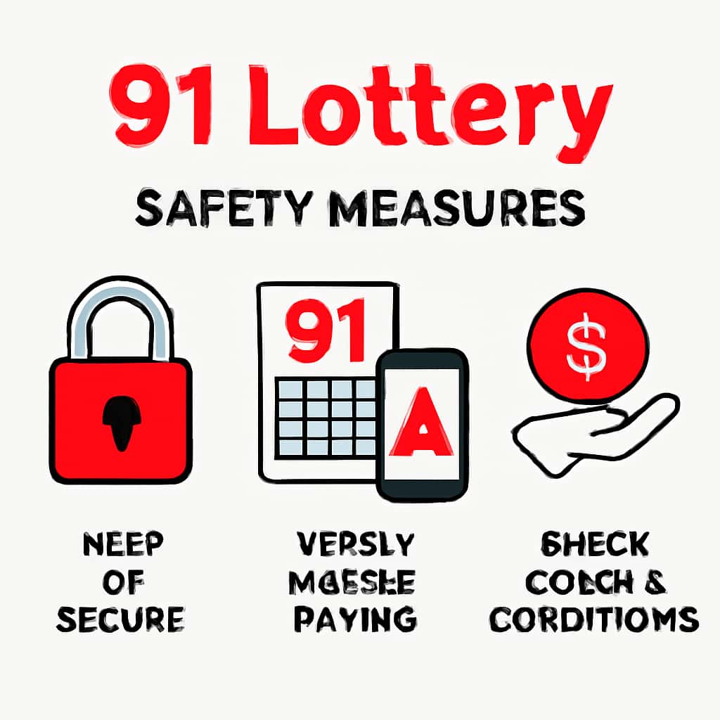 Diagram illustrating safety measures for 91 Lottery.