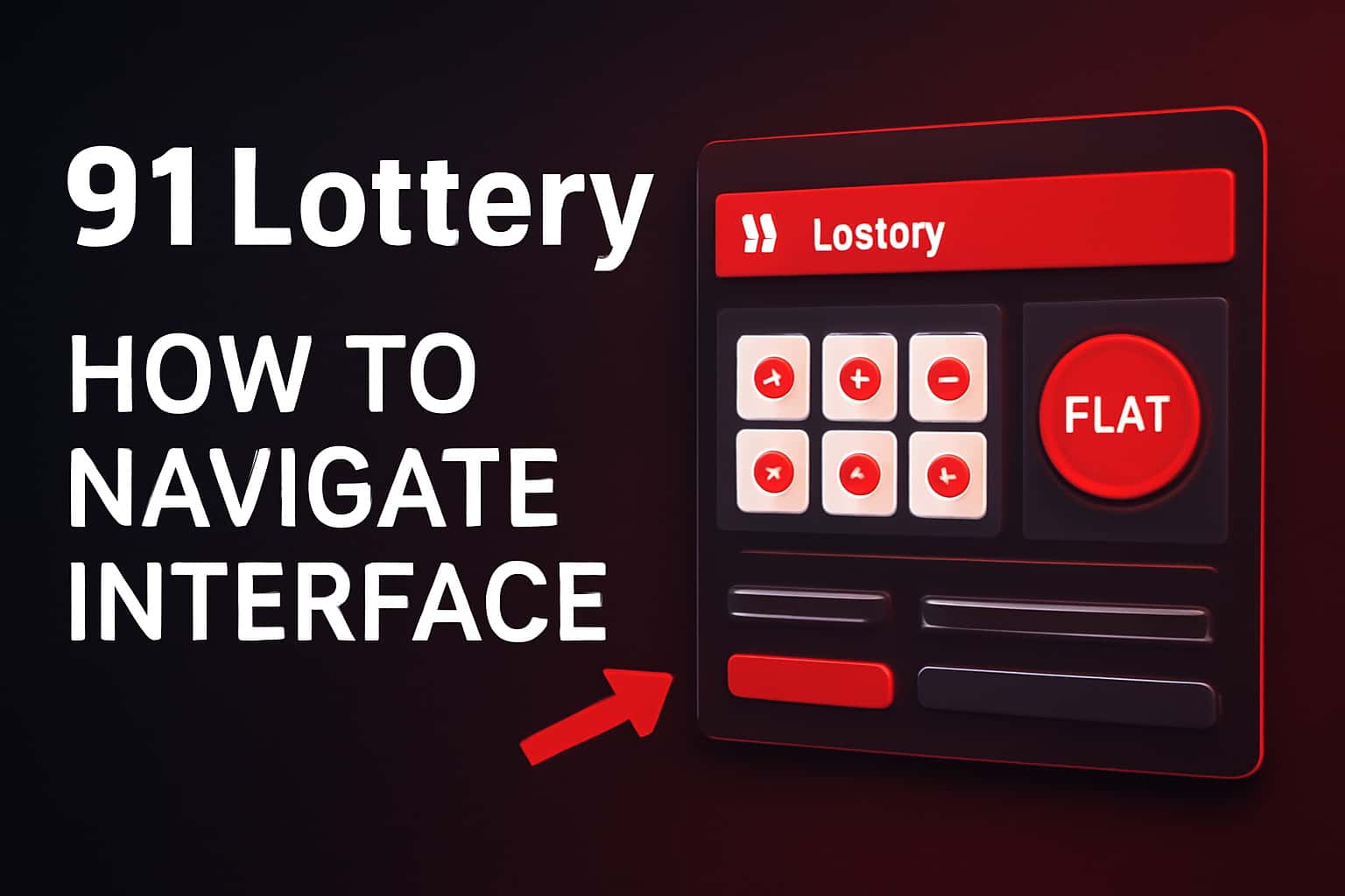 An illustrative guide on navigating the 91 Lottery interface.