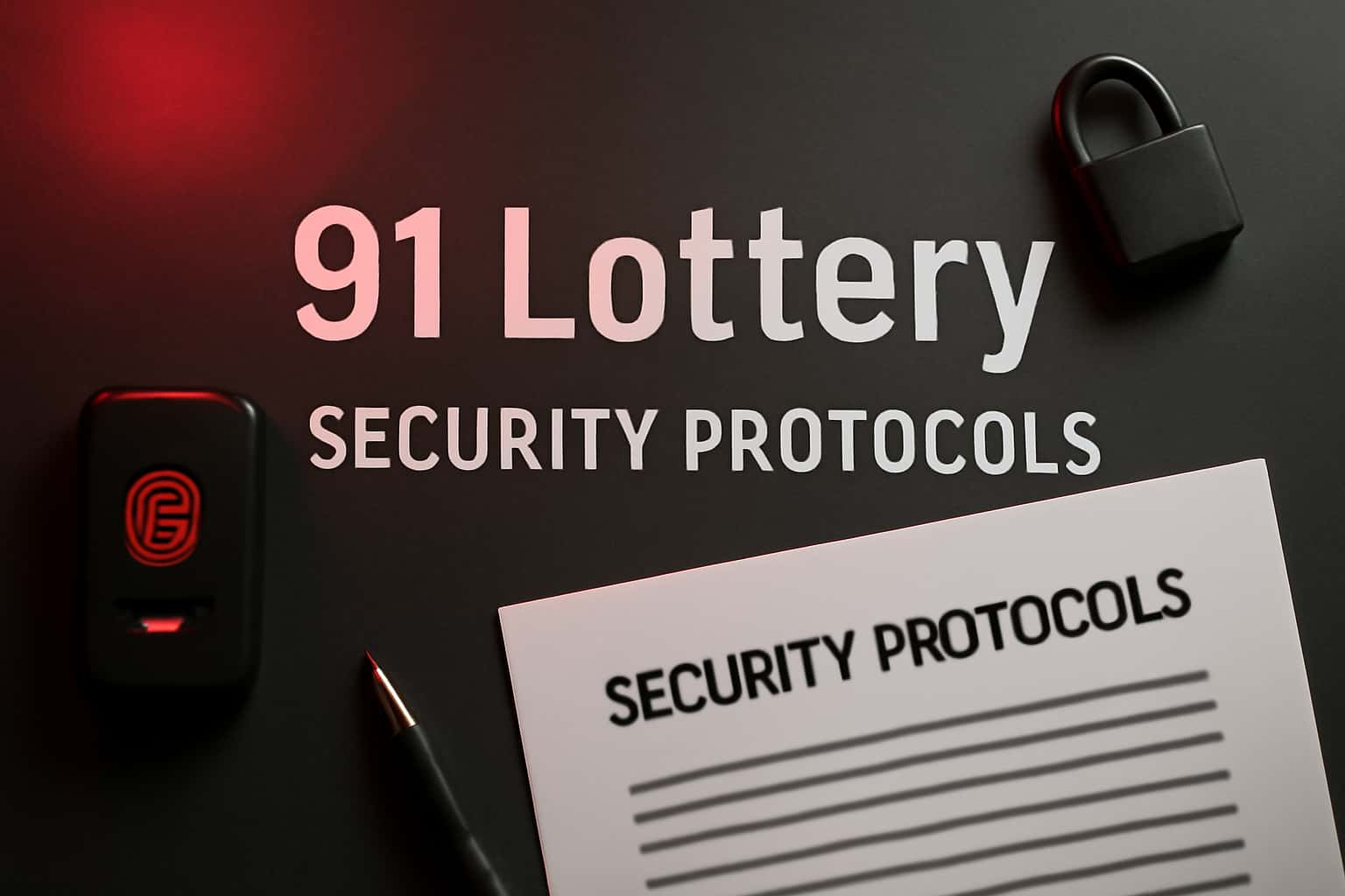 An informative scene depicting security measures for 91 Lottery.