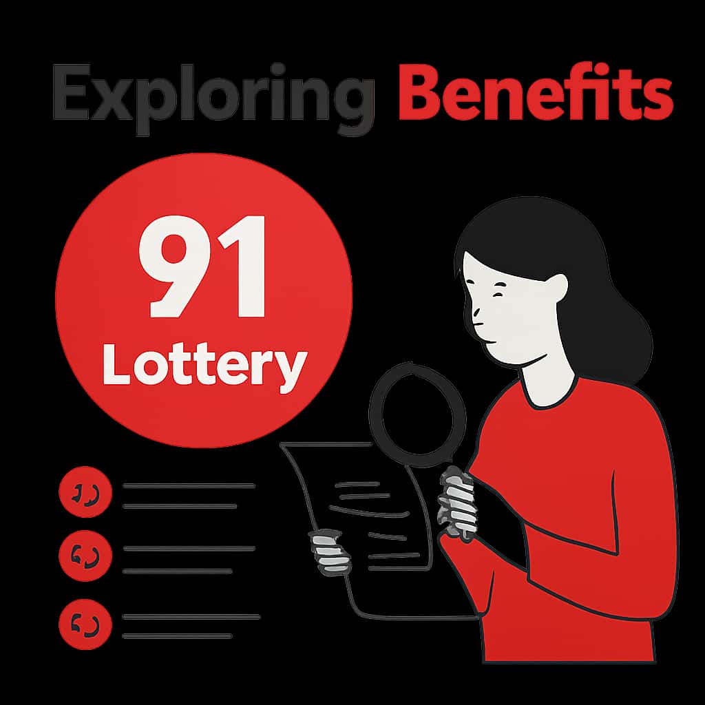 An educational diagram about the benefits of 91 Lottery.