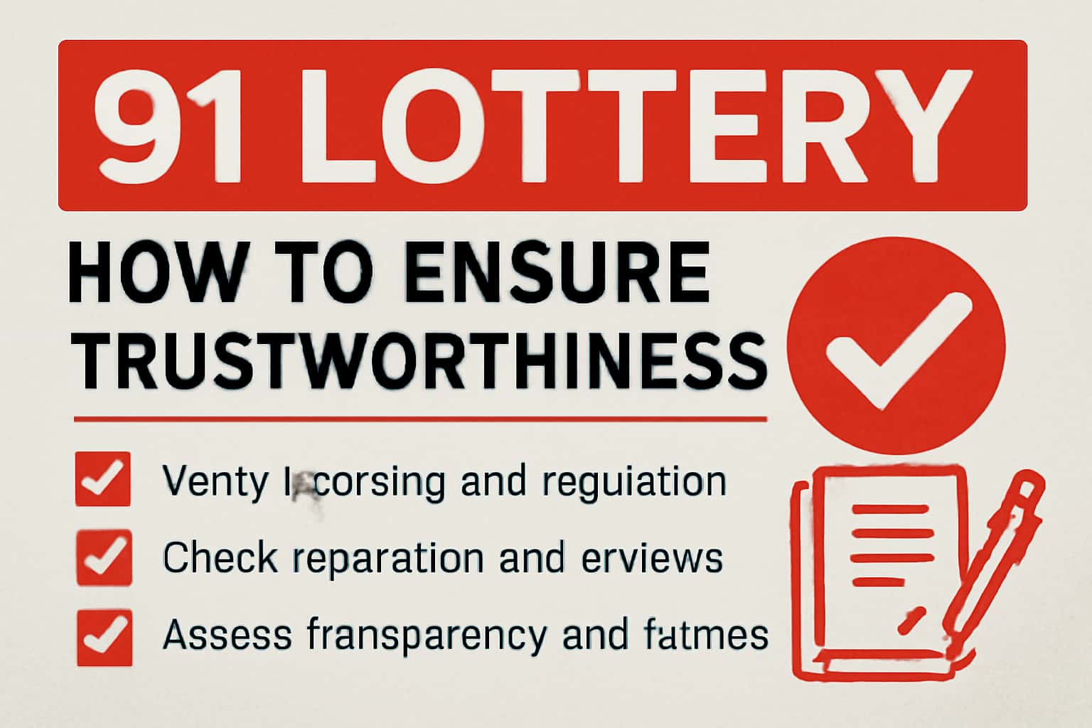 An informative illustration on ensuring the trustworthiness of the 91 Lottery.