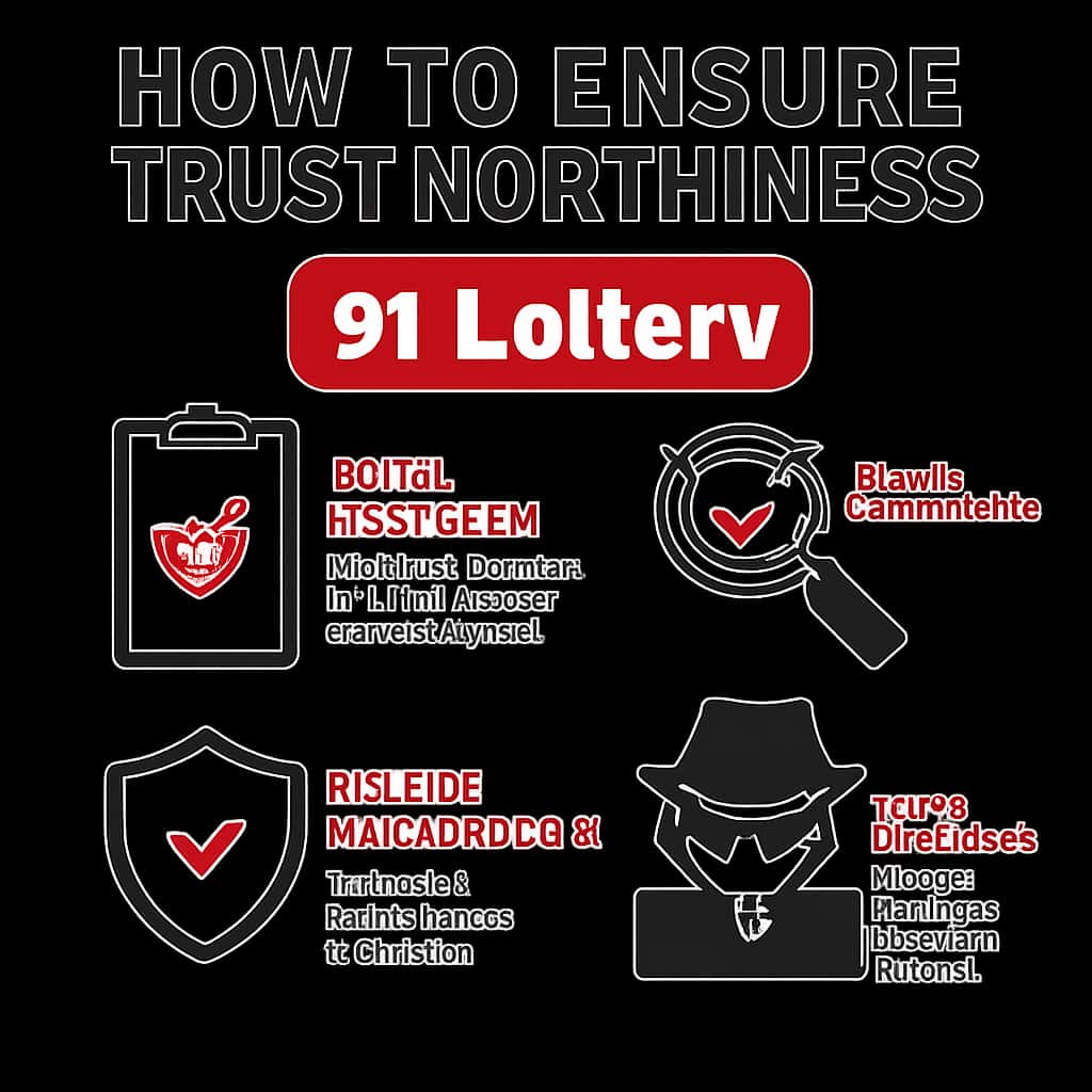 An educational diagram about checking the trustworthiness of the 91 Lottery.
