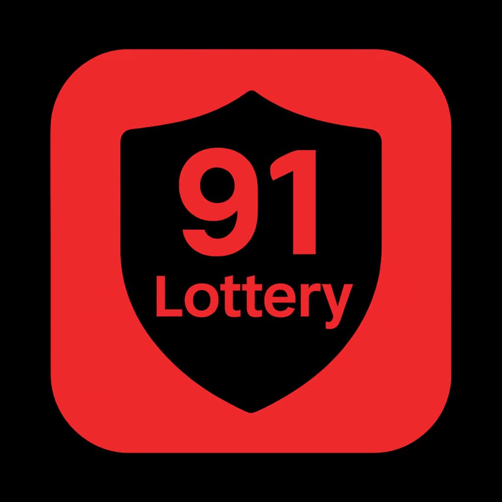 A badge representing safety information for 91 Lottery on Android.