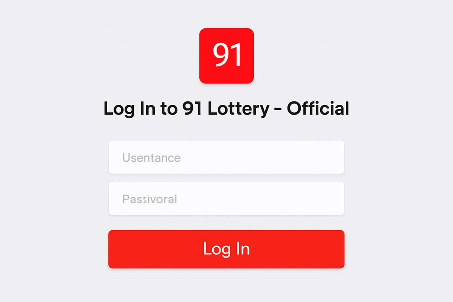 Log In to 91 Lottery - Official Interface